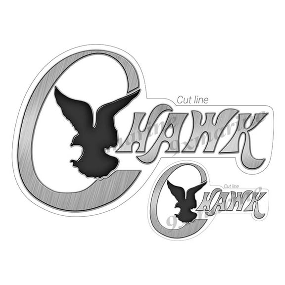 2 C-Hawk Boat Stickers "3D Vinyl Replica" of original