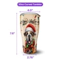 thumbnail image 5 of Merry Christmas Santa Bulldog Scarf Twinkling Lights Xmas Holiday 30oz Stainless Steel Tumbler Insulated Cup with Lid Dog Lover Gifts Idea - 00022, 5 of 5