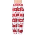 thumbnail image 4 of qolati Women's Fleece Pajama Pants Straight Leg Drawstring Christmas Prints Pajama Bottoms Winter Fuzzy Elastic Waist Sleep Trousers Palazzo Lounge Pjs Pant, 4 of 4
