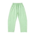 thumbnail image 4 of Hurxie Womens Wide Leg Gingham Pants Cotton Plaid High Waisted Casual Lounge Trousers with Pockets Mint Green,L, 4 of 7