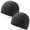 Black+Black, variant on 2 Pack Grid Fleece Beanie for Men & Women, Lightweight Stretch Watch Cap, Tactical Skull Cap for Hiking, Hunting, Fishing, Running & Outdoor Activities