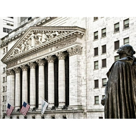 Statue of George Washington, New York Stock Exchange Building, Wall Street, Manhattan, NYC Print Wall Art By Philippe (Best Holiday Markets In Nyc)