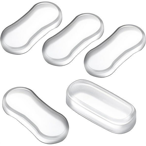 NOGIS 5 Pieces Toilet Seat Bumpers, Universal Toilet Seat Buffer Toilet Lid Rubber Bumpers Strong Adhesive Bidet Toilet Bumpers Used for Home, Hotel, Hospital Bidet Attachment