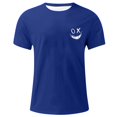 thumbnail image 4 of Homenesgenics Mens Shirts Men Tops T Shirts for Man Summer Fashion Casual Men's Round Neck Printed T-Shirt Top Blue L, 4 of 4