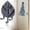 Black, variant on Adhesive Wall Hooks - Leaf Shape Self-Adhesive Hanger with Vacuum Grip - 5.3 Inch Wall Clothes Hanger for Coat Towel and Bag Storage - 1 Pack - Yellow