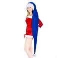 thumbnail image 4 of Santa Hats Adult,Extra Long Santa Hat With Floppy Earflaps Festive Christmas For Adults Kids Soft Xmas Party Wear, 4 of 4