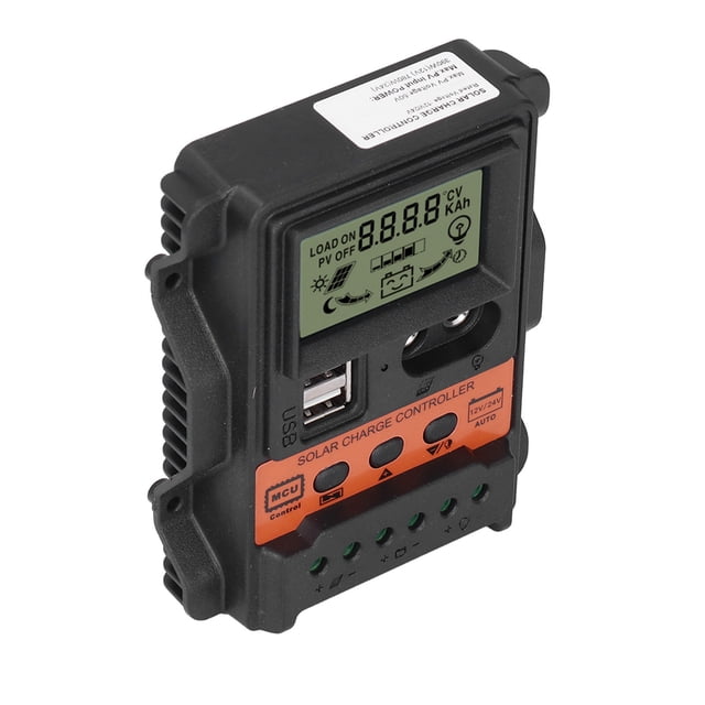 Controlador De Carga Solar, Pantalla LCD Ajustable Regulador De Carga De Panel Solar De Baja Generación De Calor Para Teléfono Móvil IOS