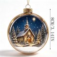 thumbnail image 2 of Sahpxhe Christmas Ornaments, Clear Ball Snowy Winter Church Scene Printed Hanging Decor for Christmas Tree Window Home Decorations, 2 of 6