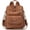 Brown, variant on HONGLONG Backpack Purse for Womens, Waterproof PU Leather Backpacks Handbags, Ladies Casual Shoulder Bags Brown