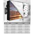 thumbnail image 2 of Independence Day Outdoor TV Cover 30 to 32 Inch Weatherproof, 4th of July American Flag Butterfly 600D Oxford TV Covers with Waterproof Zipper, Outside Flat TV Screen Protector Size 30"Wx19"Hx4.5"D, 2 of 7