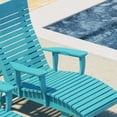 thumbnail image 4 of Wildridge Signature Chaise Lounge, Aruba Blue - Outdoor Weather Resistant Recycled Plastic Furniture for Patio, 4 of 5