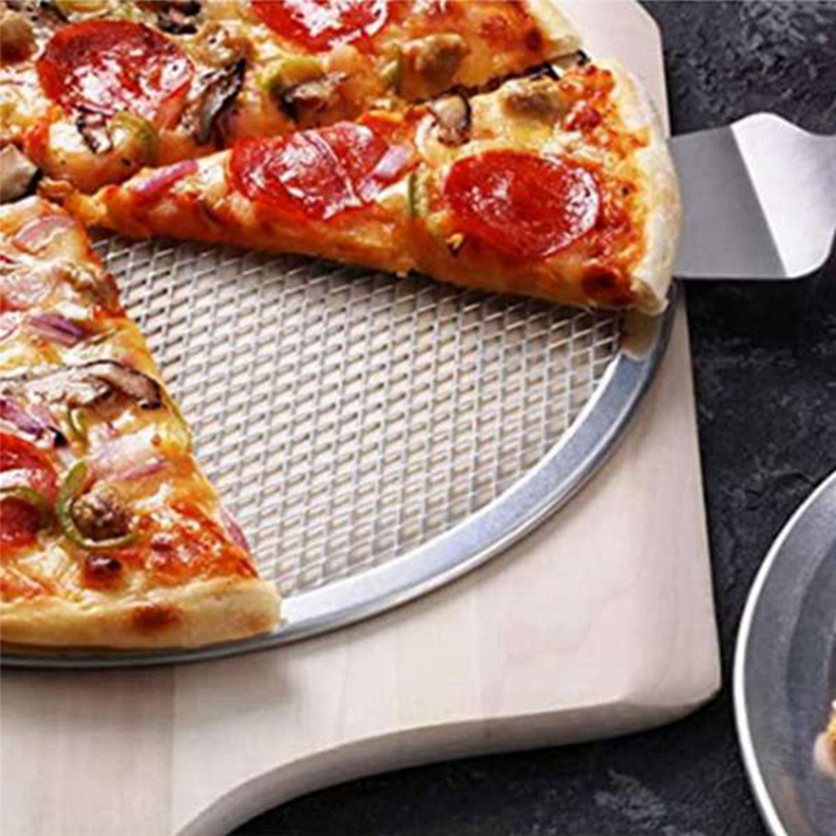 HANFAIRS 12 Inch Aluminum Pizza Screen (3-Pack) - Perforated Baking Tray For Crispy Crust Pizza Oven