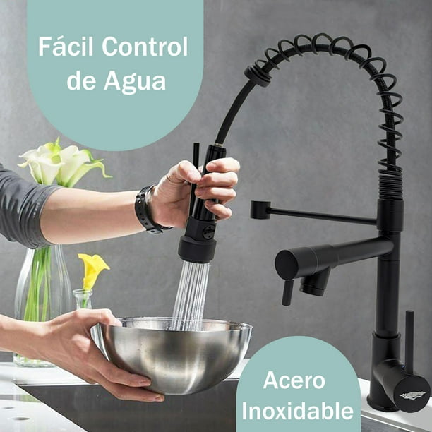 Grifo Mezclador Fregadero Llave Tarja Cocina Gutstark Fregadero Negro Walmart en linea