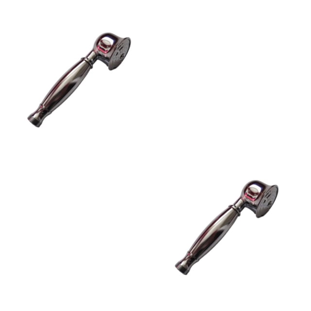 Matsuzay Cabezal de ducha de mano de baño Vintage, rociador de grifo impermeable, accesorio de Hardware, soporte de ducha de mano cromado Color cromado 2piezas