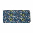 thumbnail image 1 of Paisley Computer Mouse Pad, Ethnic Persian Ornamental Leaf Pattern Middle Eastern Floral Traditional, Rectangle Non-Slip Rubber Mousepad X-Large, 35" x 15", Lime Green Night Blue, by Ambesonne, 1 of 2