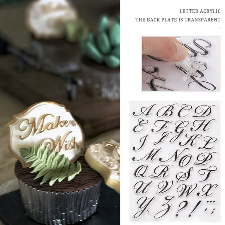 Edible Letters & Numbers Icing Decorations, Cupcake - Alphabet