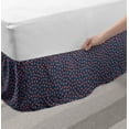 thumbnail image 2 of Polka Dots Bed Skirt, Retro Design of Continuing Spots Random Geometric Details, Elastic Bedskirt Dust Ruffle Wrap Around for Bedding Decor, 4 Sizes, Ruby Slate Blue, by Ambesonne, 2 of 2