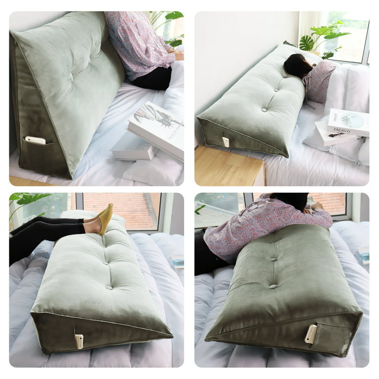 Pillow Triangle Modern Bed Back Cushion Washable Sofa Cushion Soft