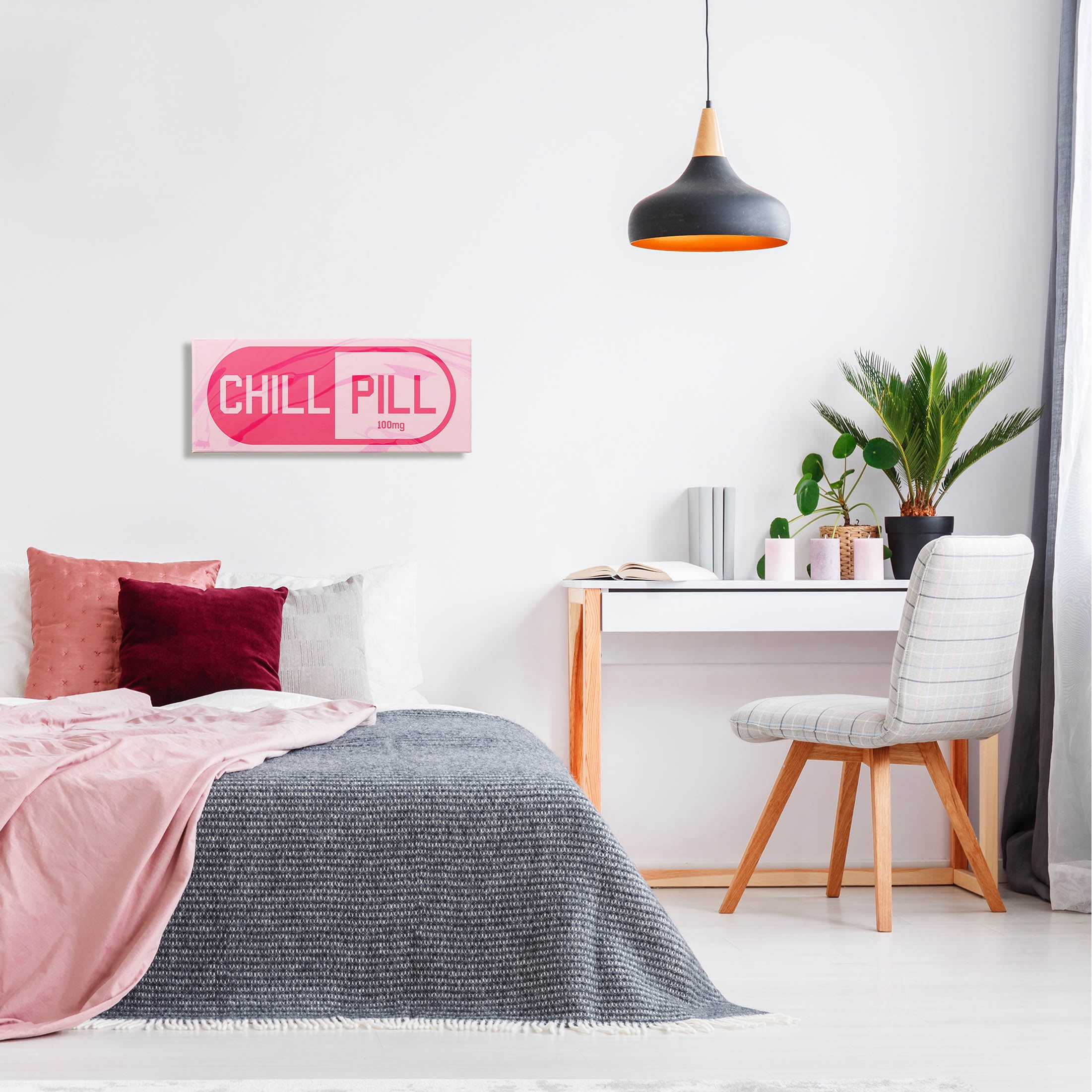 Stupell Industries Chill Pill Modern Casual Graphic Art Gallery Wrapped Canvas Print Wall Art, Design by Daphne Polselli
