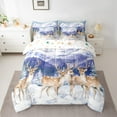 thumbnail image 2 of Castle Fairy Teens Safari Deer 7 Pieces Bedding Comforter Set,Jungle Animal Full Bedding Set Lightweight,Woodland Wildlife Fitted Sheet Flat Sheet,Luxury Bedroom Decor, 2 of 8
