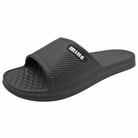

SLM Men s Soft Rubber Cushion Slip On Casual Bathroom and House Slide Sandals