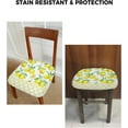thumbnail image 6 of Lemon Seat Cover for Dining Room Chair, Stretch Seat Covers Set of 4, Washable Chair Seat Covers Removable Kitchen Chair Slipcovers Protector, Summer Fresh Lemons Yellow Geometric Quatrefoil Patterned, 6 of 6