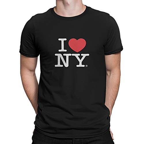 I Love Ny New York Short Sleeve Screen Print Heart T-Shirt Black Large