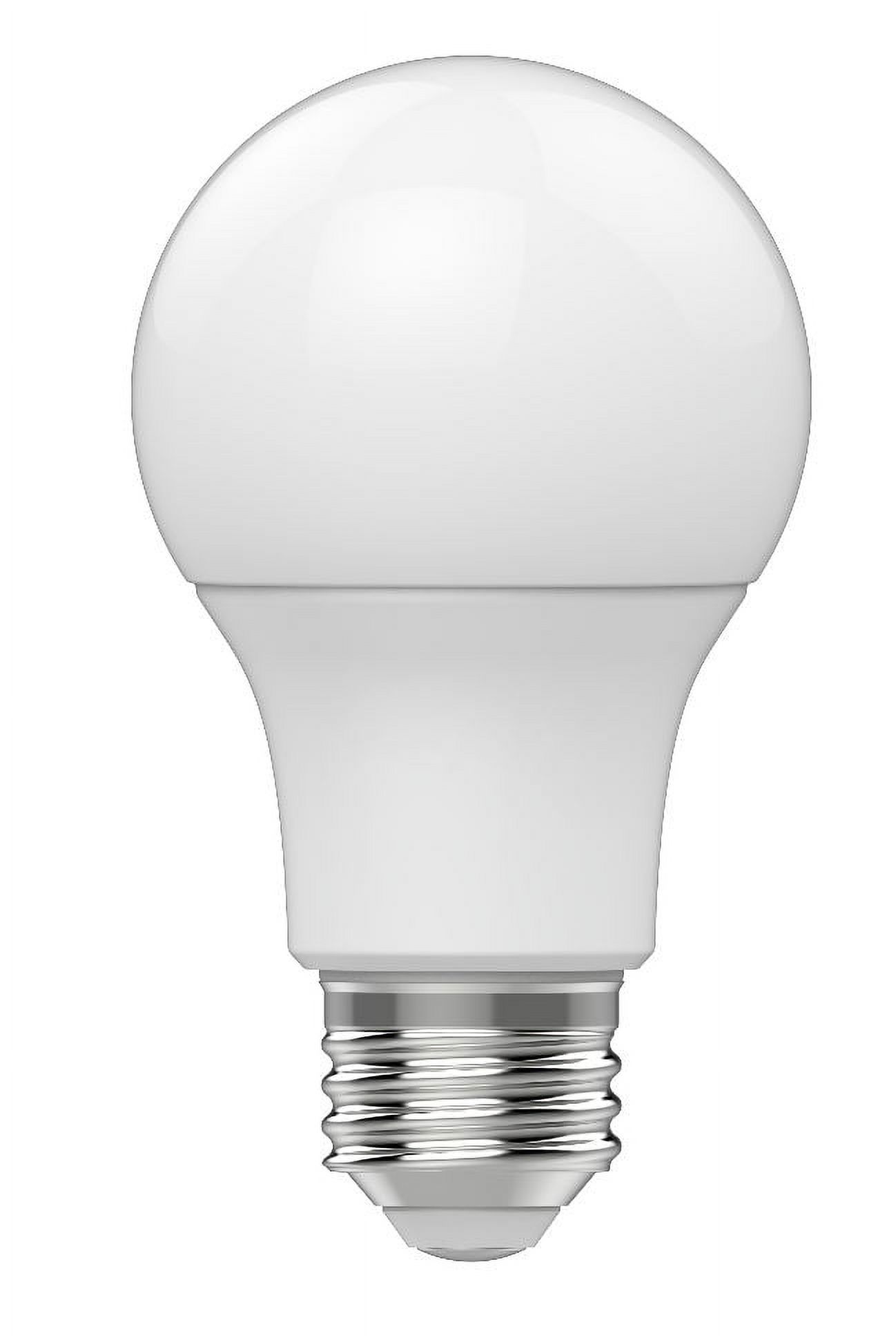 Great Value LED A19 Light Bulbs, 60W Equivalent, Soft White, 4-Pack photo 3