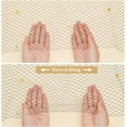 thumbnail image 4 of Tela de tul para velo de 1,09 yardas con pompones pequeños, 9,84 pulgadas de ancho, negro, para novia, tul de poliéster con forma de rombo, tul para velo tipo jaula, decoración para sombrero., 4 of 6