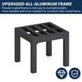 thumbnail image 4 of Aluminum Patio Ottoman Set of 2, Outdoor Furniture Footstools Set with Waterproof Removable Cushion, Modern Ottomans Footrest Seat Furniture for Patio, Garden, 4 of 6
