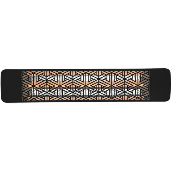 Eurofase Heating - 2000 Watt Single Element 39 Inch Electric Patio Heater-208 Voltage-Black Finish-Mason Decorative Fascia