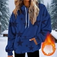 thumbnail image 4 of Maplenight Women's Star Graphic Hoodies Fleece Cute Oversized Sweatshirts Loose Fit Casual Fall Pullover Tops Clothes, 4 of 5