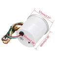 thumbnail image 4 of Medidor de tacómetro universal de 2" y 52 mm, 12 V, LED amarillo, 0 a 8000 RPM, medidor de RPM automático para motores de 4, 6 y 8 cilindros, 4 of 6