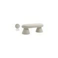 thumbnail image 2 of Meridian Furniture Drum Beige Faux Shearling Teddy Fabric Bench, 2 of 6