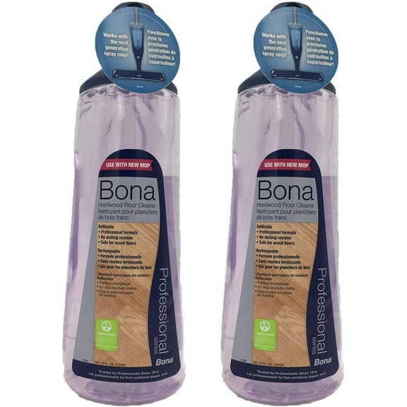 Bona Pro 34 Oz Hardwood Floor Cleaner Refill Cartridge, Premium No-Residue Formula, Ready-to-Use Cartridge For Bona Hardwood Floor Spray Mop, Cleans Dirty, Smudged Wood Floors (Pac