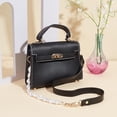 thumbnail image 4 of 2 Styles Purse Chain Strap Kits 23.6 Inch Short PU Leather Handbag Shoulder Strap 12.2 Inch Flat Pearl Beaded Bag Strap Extender Chain DIY Bag Chain Strap Replacement for Wallet Clutch Satchel, 4 of 9