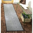 thumbnail image 2 of SAFAVIEH Beach House Johan Geometric Indoor/Outdoor Runner Rug, Light Grey/Charcoal, 2'2" x 6', 2 of 8