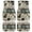 American Tribal Cow Print Retro, variant on Renewold American Tribal Sunflower Brown Auto Carpet Floor Mats for Car Van Truck SUV, 4 Pieces Front & Rear Full Set with Rubber Backing Universal Fit for Most Vehicles
