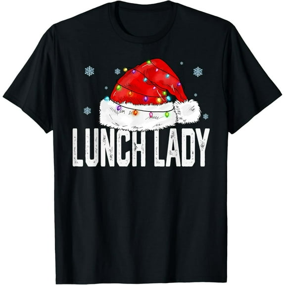 Lunch Lady Claus Christmas Women Family Matching Group Xmas T-Shirt