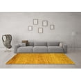 thumbnail image 3 of Ahgly Company Machine Washable Indoor Rectangle Abstract Yellow Modern Area Rugs, 2' x 4', 3 of 4