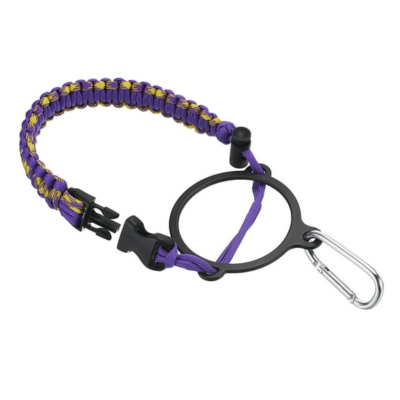 Uxcell Water Bottle Holder, Paracord Handle Strap Carrier Yellow Camo, Purple