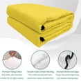 thumbnail image 4 of Twin Quilt Set 68''x86'', Yellow Lightweight Summer Bedspread Coverlet Set with 2 Pillow Shams, Pure Yellow Breathable All Season Quilt Bedding for Dorm/Bedroom, 4 of 9