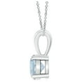 thumbnail image 2 of Angara Necklace - Natural Aquamarine Solitaire Pendant Necklace in 925 Sterling Silver for Women | Natural Aquamarine Necklace, 2 of 9