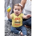 thumbnail image 2 of July 4Th Proud American T-Shirt Infant -Image by Shutterstock,  12 Months, 2 of 4