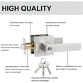 thumbnail image 3 of Straight Style Door Lever KeyedAlike Entry Function Door Handle Exterior Interior Entry Lock with Keys Matte Door Handleset, 3 of 6