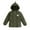 Green, variant on Toddler Girls Winter Hooded Puffer Jacket Warm Long Sleeve Zip Up Hooded Puffer Parkas Outerwear,Sport Coats for Kids,Boys Girls Trench Coat,Navy,90