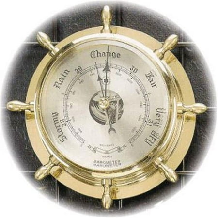 Bey-Berk Brass Ship's Wheel German Precision Barometer