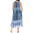 thumbnail image 2 of Sakkas Liza Women's Casual Summer Maxi Caftan Sleeveless Dress Boho w/Pockets Nice - 482104-GreyPurple - One Size, 2 of 5