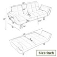 thumbnail image 5 of 57" Velvet Sofa with Soft Double Armrest Pillows, Pillows for Apartments, Bedrooms Small Spaces, 5 of 5