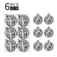 thumbnail image 5 of RyanK 6cm/6pcs Christmas Decorative Ball Christmas Ball Set Black Vintage Christmas Tree Decoration,Christmas Balls,Christmas Ball Ornaments,Christmas Tree Decorations, 5 of 6